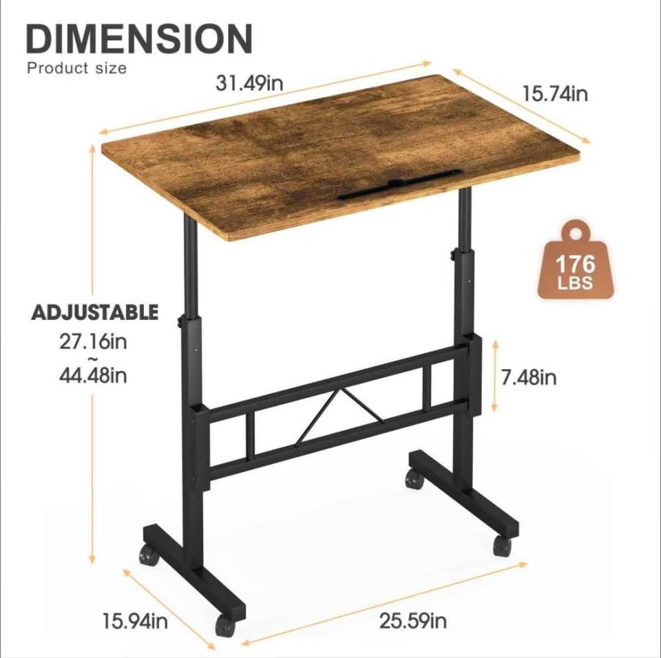 Standing Desk Adjustable Height Portable Laptop Table - photo 2