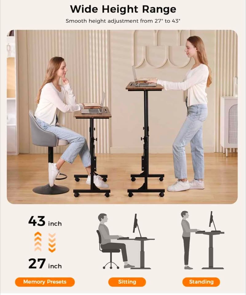 Standing Desk Adjustable Height Portable Laptop Table - photo 3