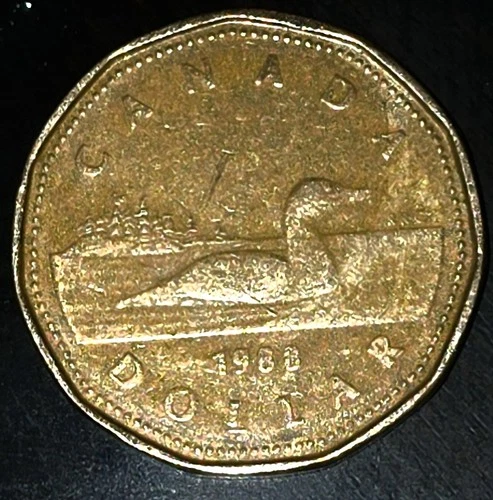 CANADA 1988 ONE 1 DOLLAR LOONIE COIN - photo 2