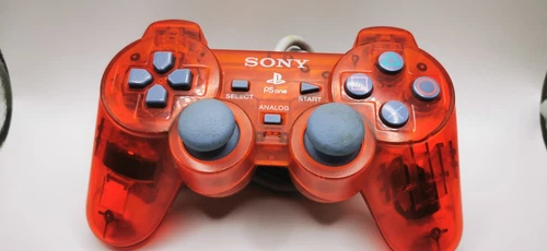 Sony PlayStation 2 PS2 Controller Clear Red Tested