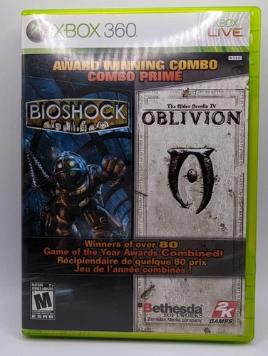BioShock + Oblivion (Xbox 360, 2009) CIB Tested