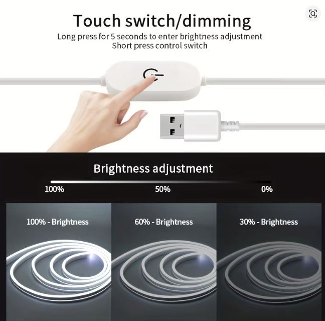 LED Strip Neon Light USB DC 5V Dimmable - photo 5