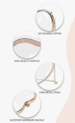 Women Clear Acrylic Clutch Bag Mini Heart Handbag - photo 3