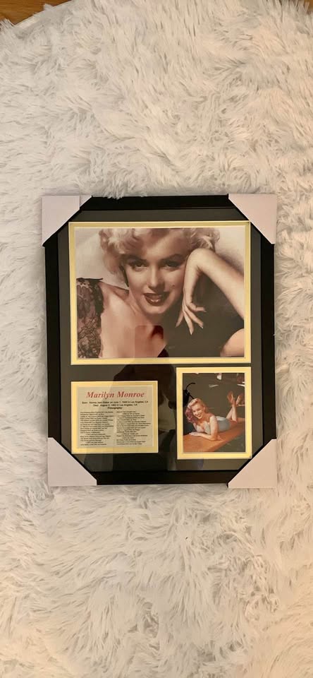 Collectible Marilyn Monroe Black Lace Framed Art