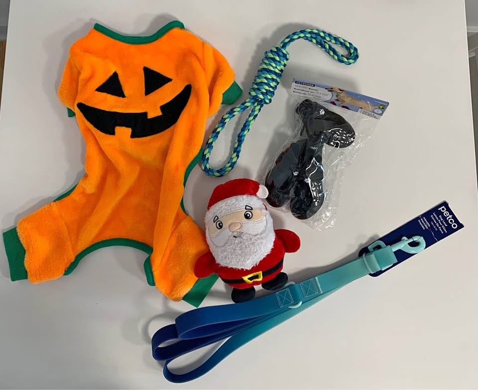 Dog toys-clothes-leash- boots