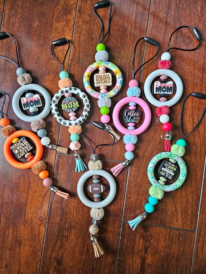 New beaded rearview mirror car charms!