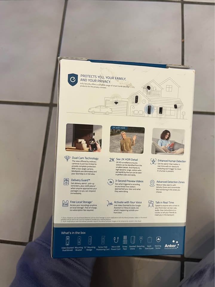 Eufy dual camera Video Doorbell (Wired) S330 - photo 3