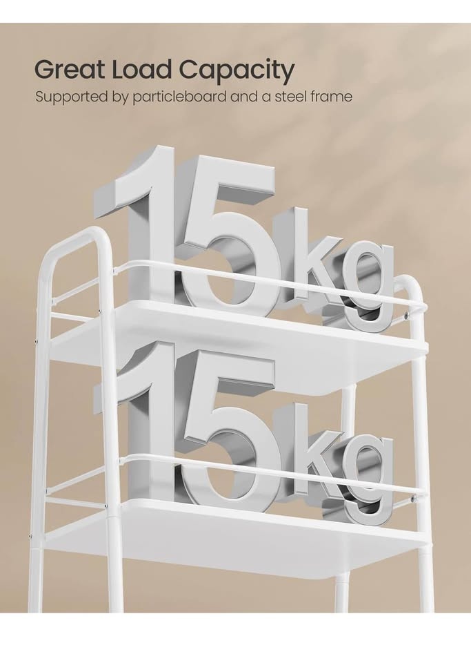 3-Tier Storage Cart with Fabric Basket - photo 5