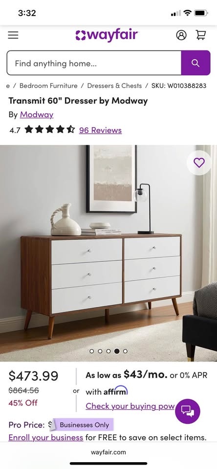 Beautiful 60”walnut wood dresser - photo 4