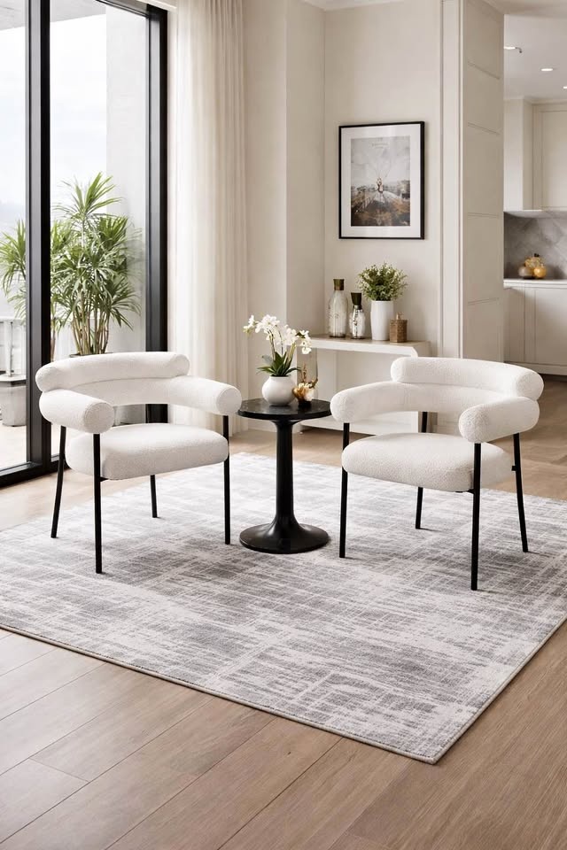 Set of 2 Sherpa Accent Armchairs – Brand New