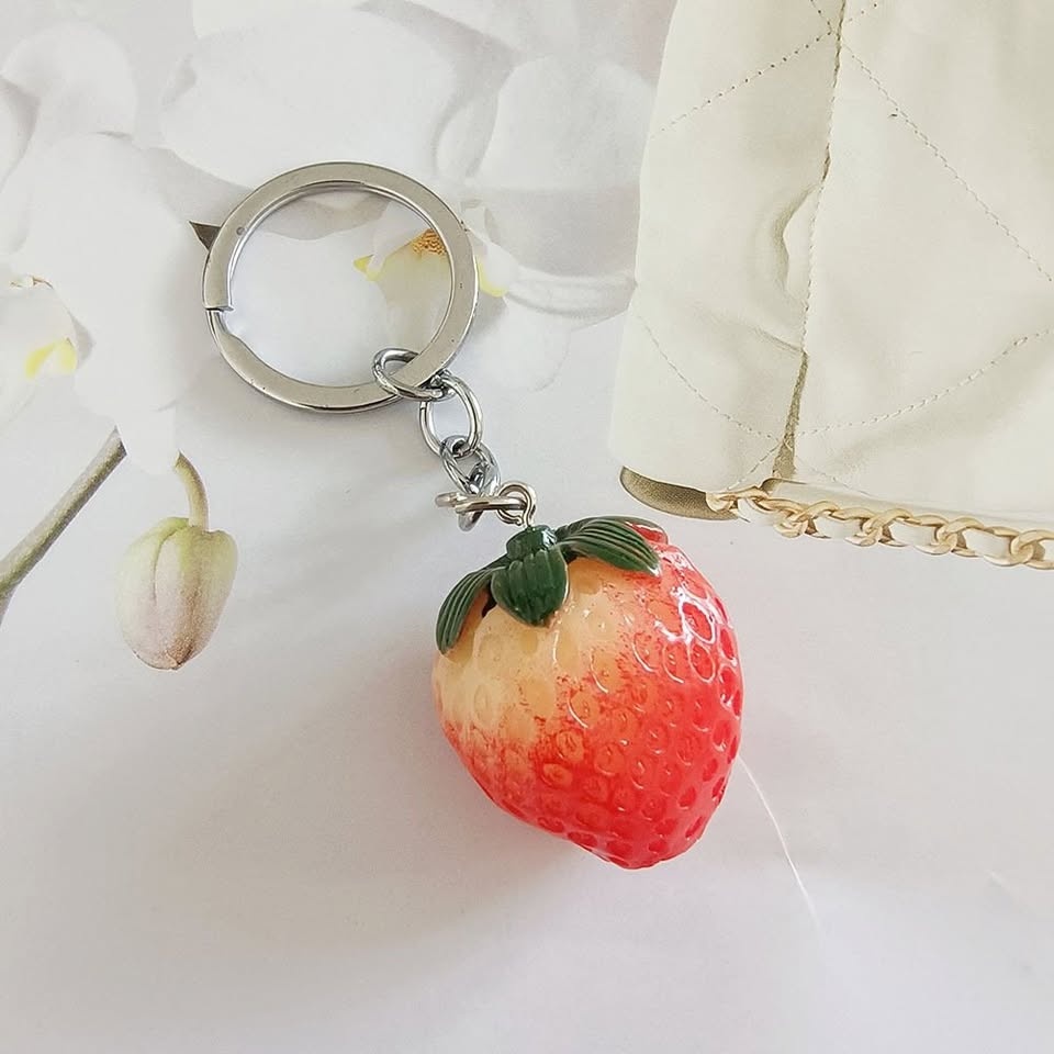 2 PIECES STRAWBERRY KEYCHAINS - photo 3