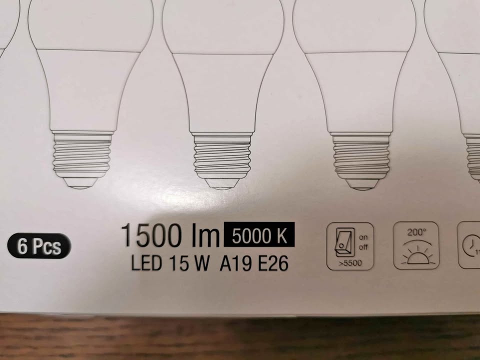 Brand New 100w Daylight 1500lm 5000K Led Bulbs 6 pcs