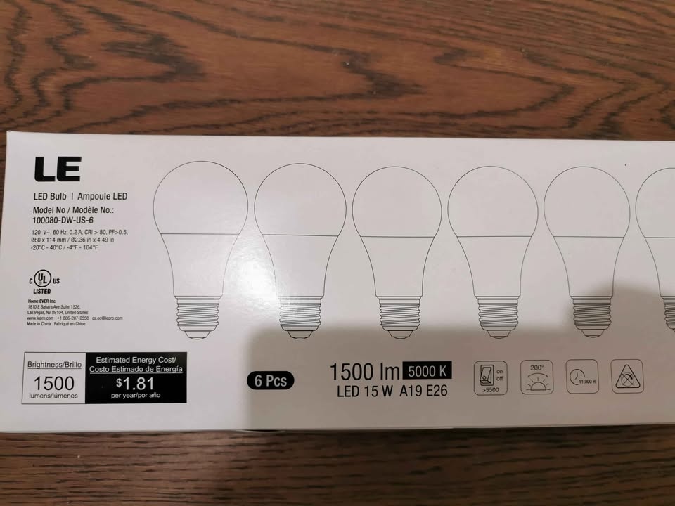 Brand New 100w Daylight 1500lm 5000K Led Bulbs 6 pcs - photo 3