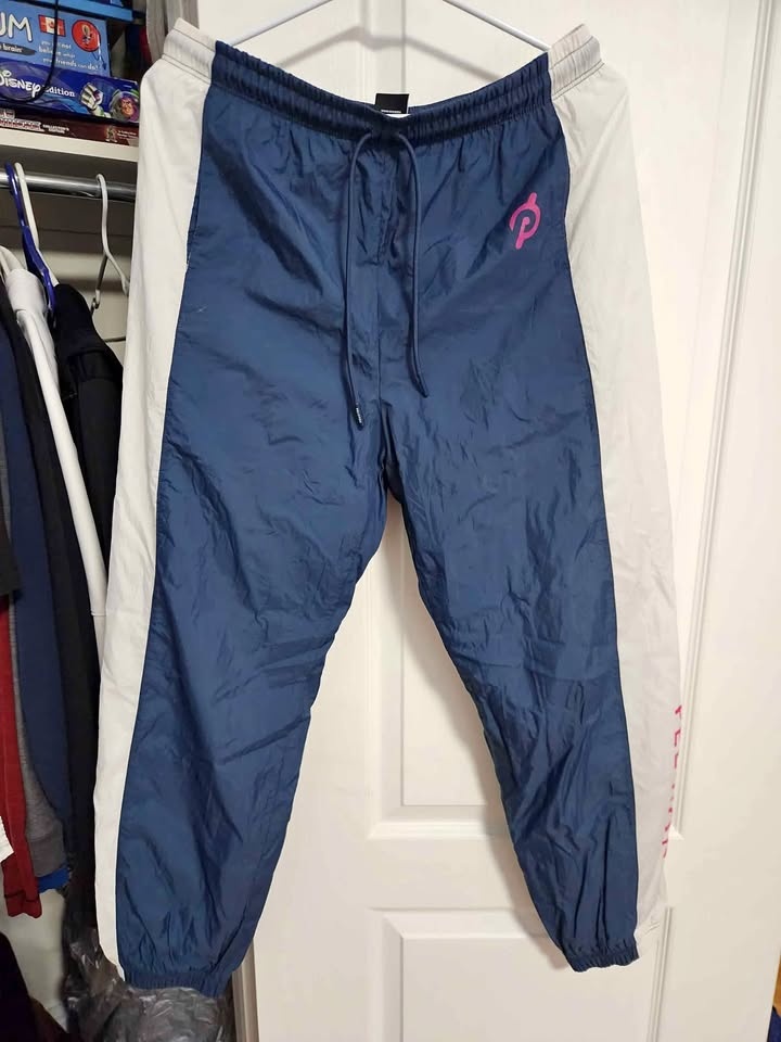 Peloton Track Pants / Joggers – Blue & White – Unisex Fit