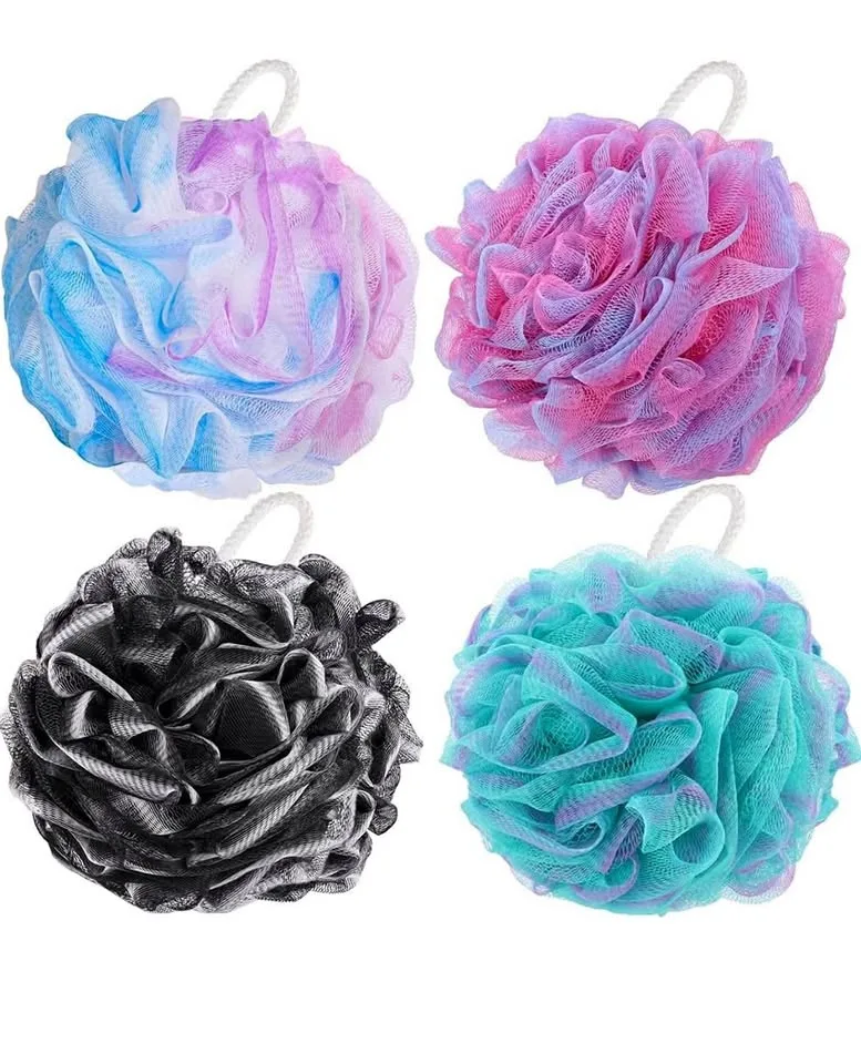 BTYMS 4 Pieces Shower Loofahs Bath Sponges(color may vary) thumbnail