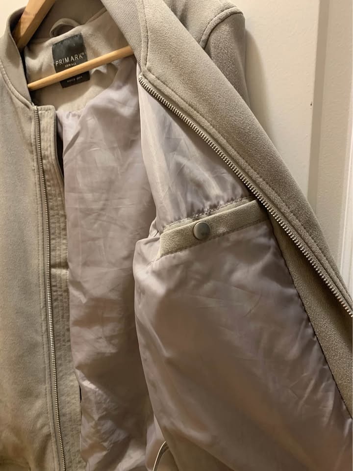 Gray Suede Bomber Jacket - photo 2