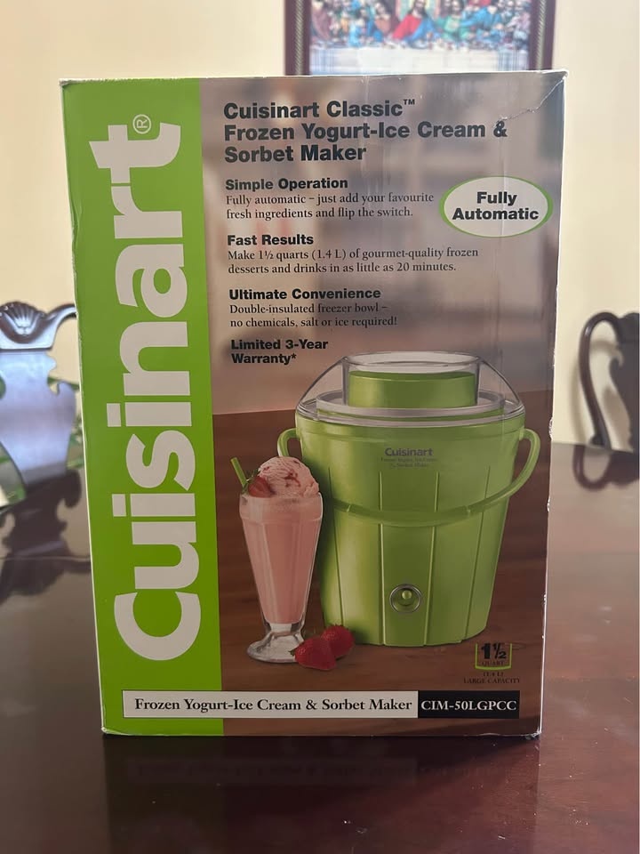 Cuisinart Frozen Yogurt, Ice Cream & Sorbet Maker – Brand New (B - photo 2