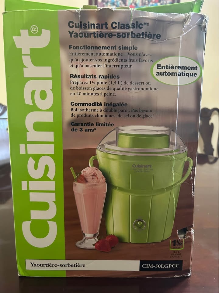 Cuisinart Frozen Yogurt, Ice Cream & Sorbet Maker – Brand New (B - photo 4