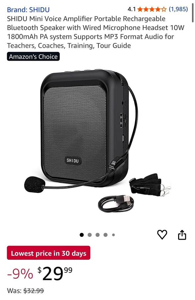 New SHIDU Mini Voice Amplifier Bluetooth Speaker