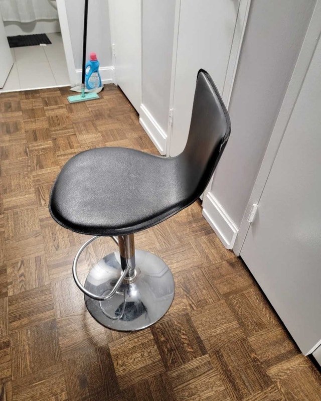 2 Black Swivel Bar Stools