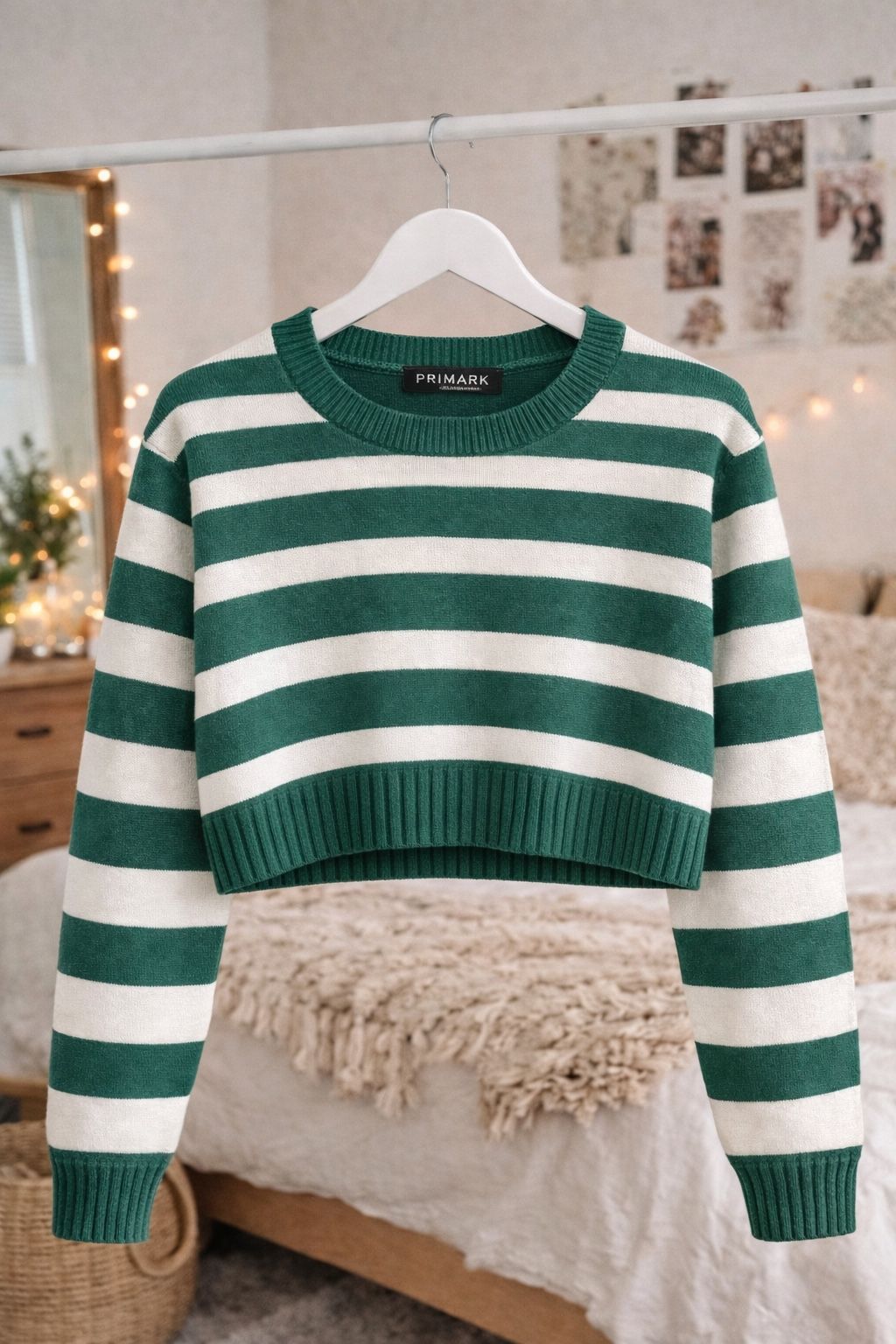 Green Tops Bundle – Cropped Sweater + Wrap Halter (2 Pieces) - photo 2
