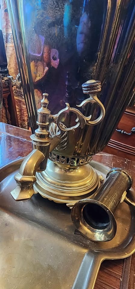 Antique Russian Brass Samovar 1898 Batashev - photo 3