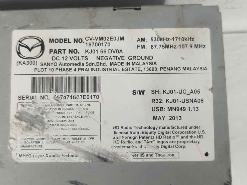 2013-2015 Mazda cx-5 OEM Radio, cd player receiver. - photo 4