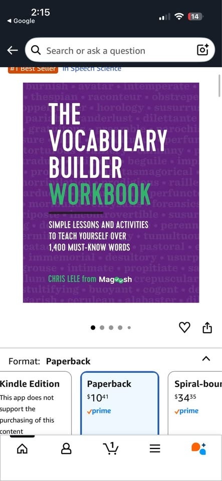 The Vocabulary Builder Workbook (Paperback) - photo 2
