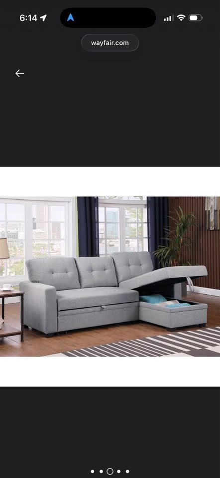 Wayfair Sectional with Storage Chaise & Pullout - photo 3