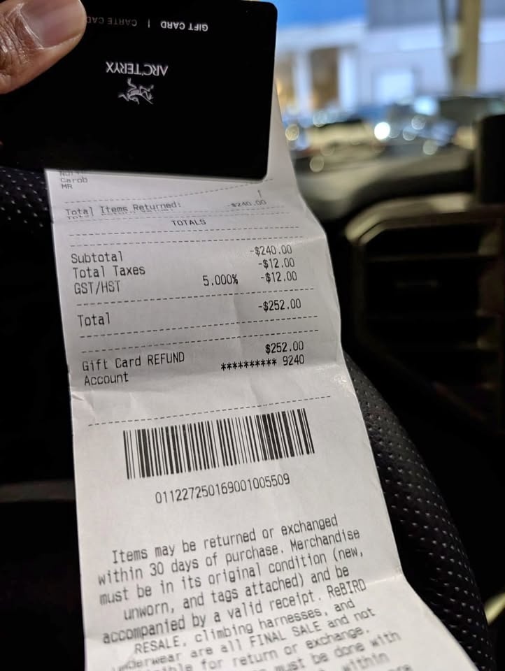Arcteryx gift card