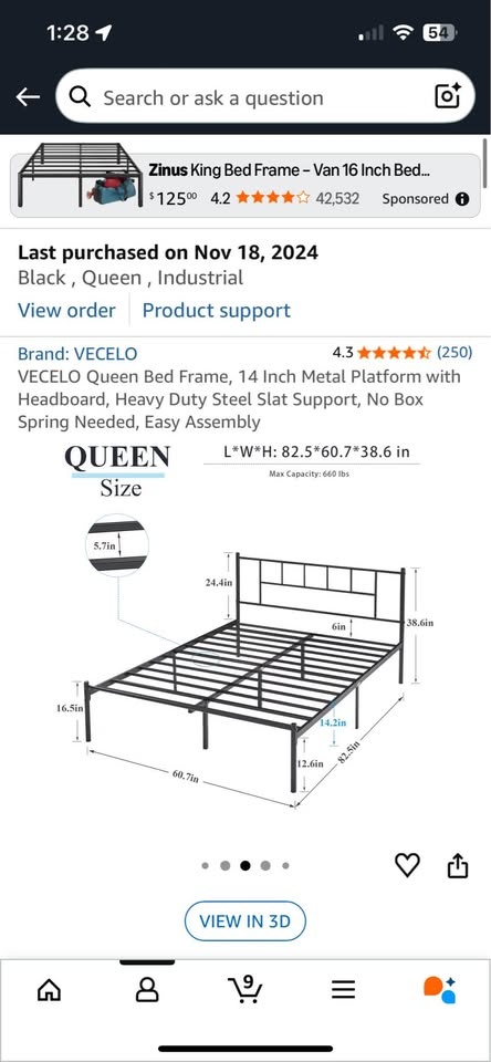 Bed frame-Queen Size - photo 2