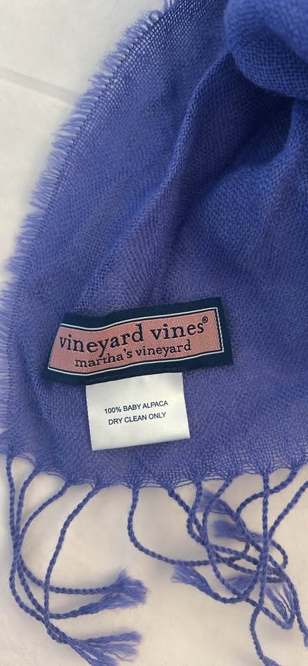 Vineyard Vines blue baby alpaca scarf - photo 2