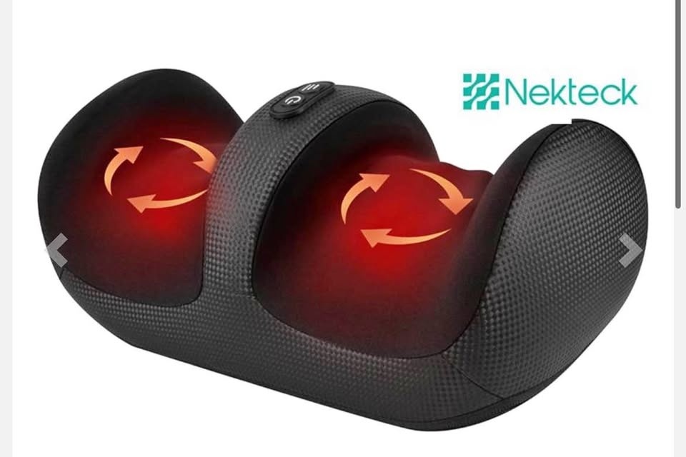NEKTECK Shiatsu Foot and Calf Massager - Black (NK-FM12)