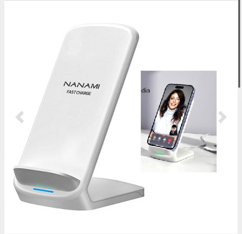 Nanami fast wirless charger compatible with most phone- white.