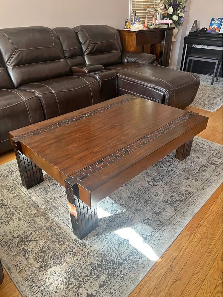 Brown Wooden Coffee Table