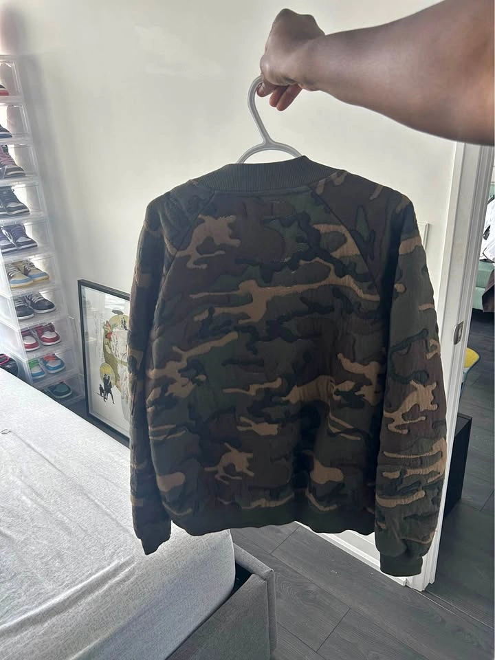 Zara Camo Quilted bomber Jacket