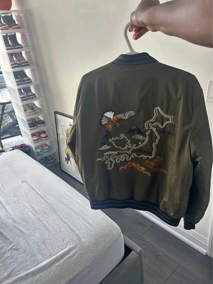 Zara Embroidered Puffer Jacket