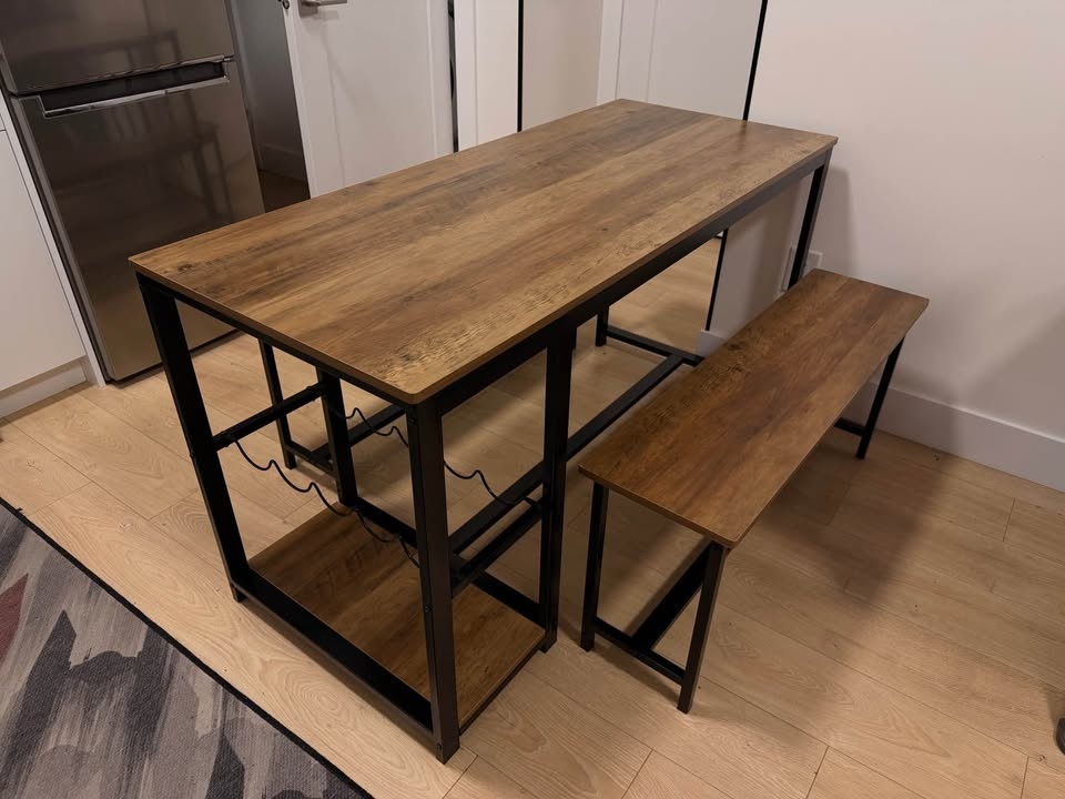 Paschke 4 - Person Dining Set - Dining Table + 2 Benches - photo 2