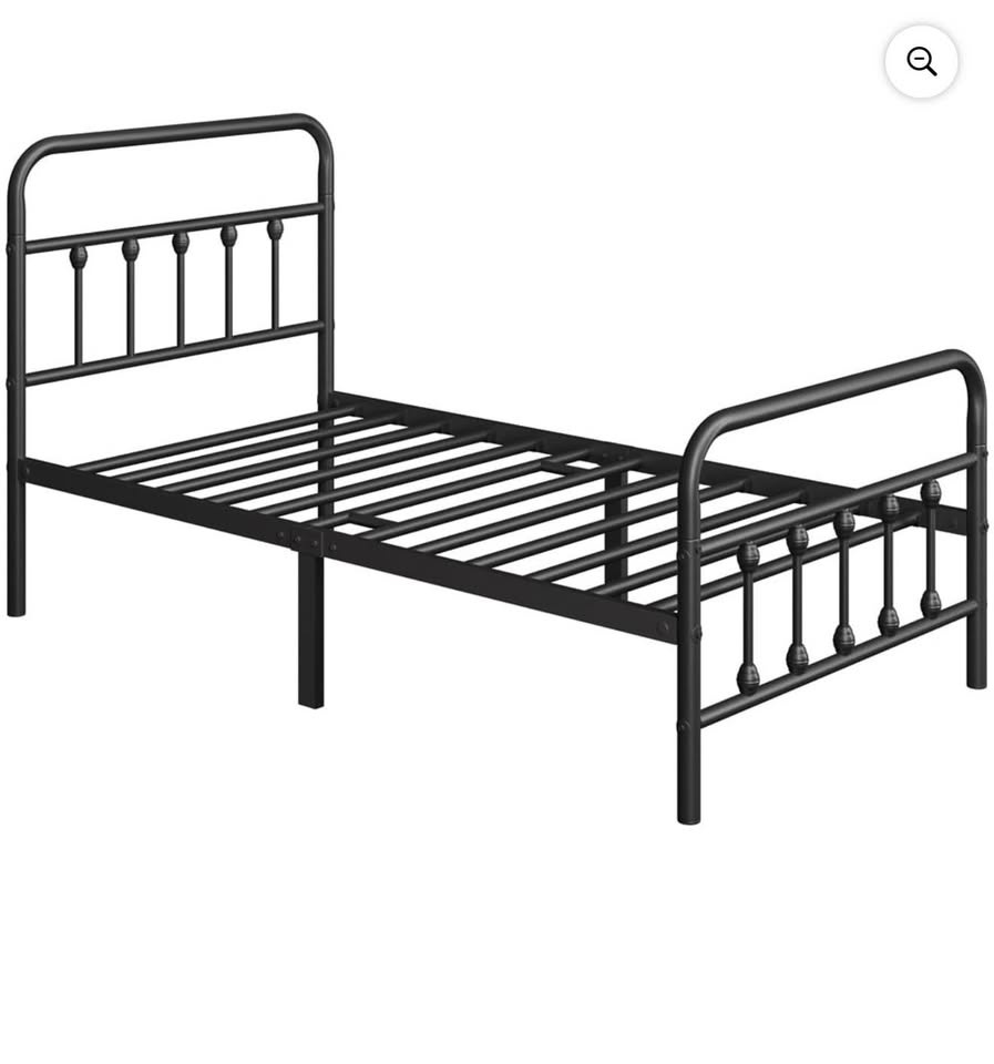 Twin Black Metal Bed Frame - photo 3