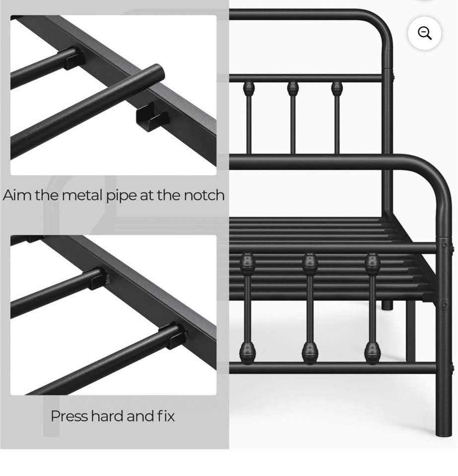 Twin Black Metal Bed Frame - photo 4