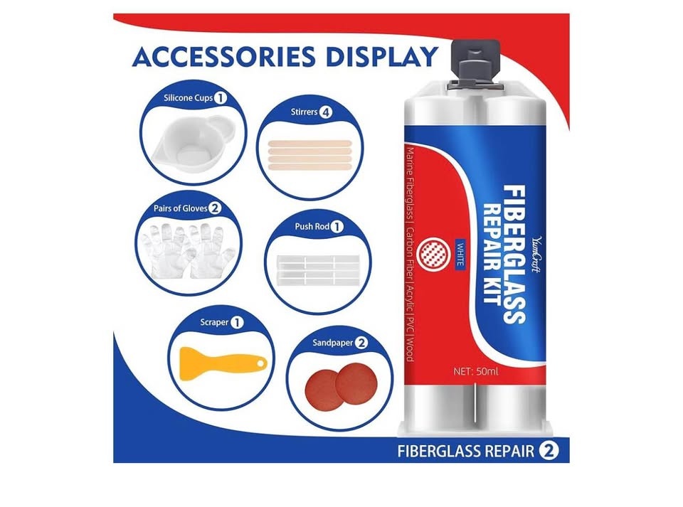 Marine Fiberglass Gel Coat Boat Repair Kit (White) - photo 2