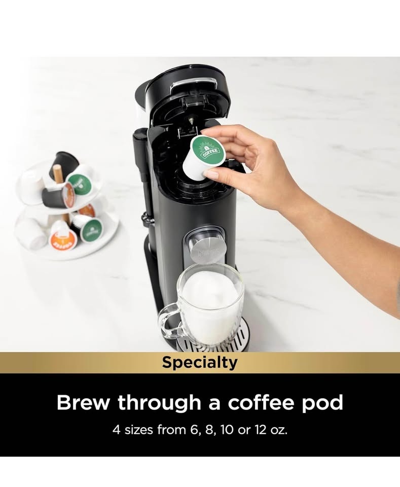 Ninja Single-Serve Coffee Maker | K-Cup & Grounds | Black - photo 3