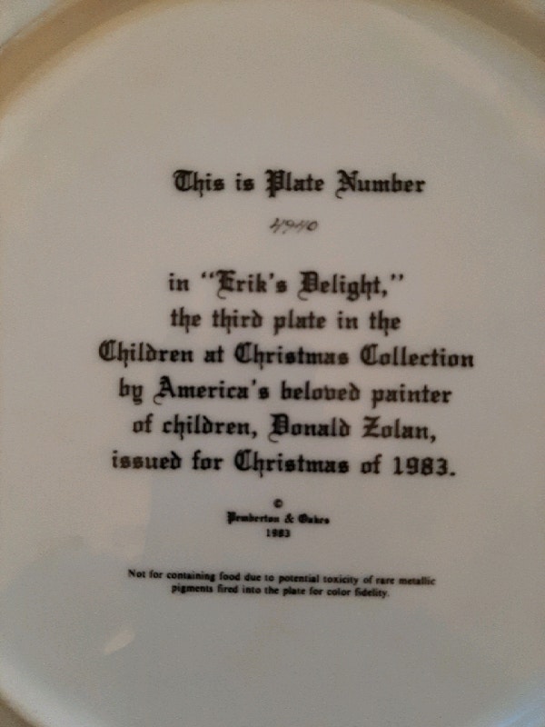 1983 Christmas plate - photo 2