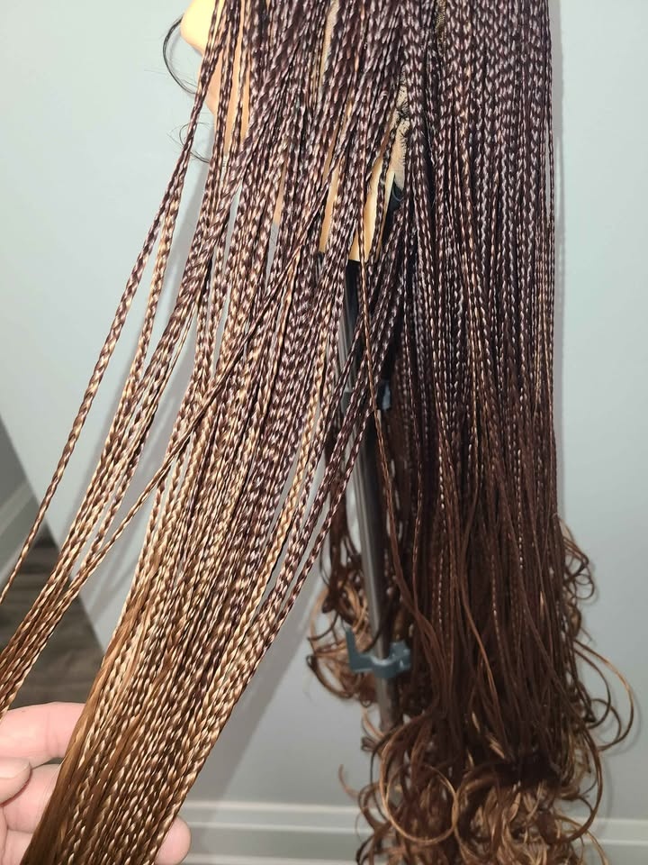 🇨🇦 Braided Natural long hair wig - size M - photo 3