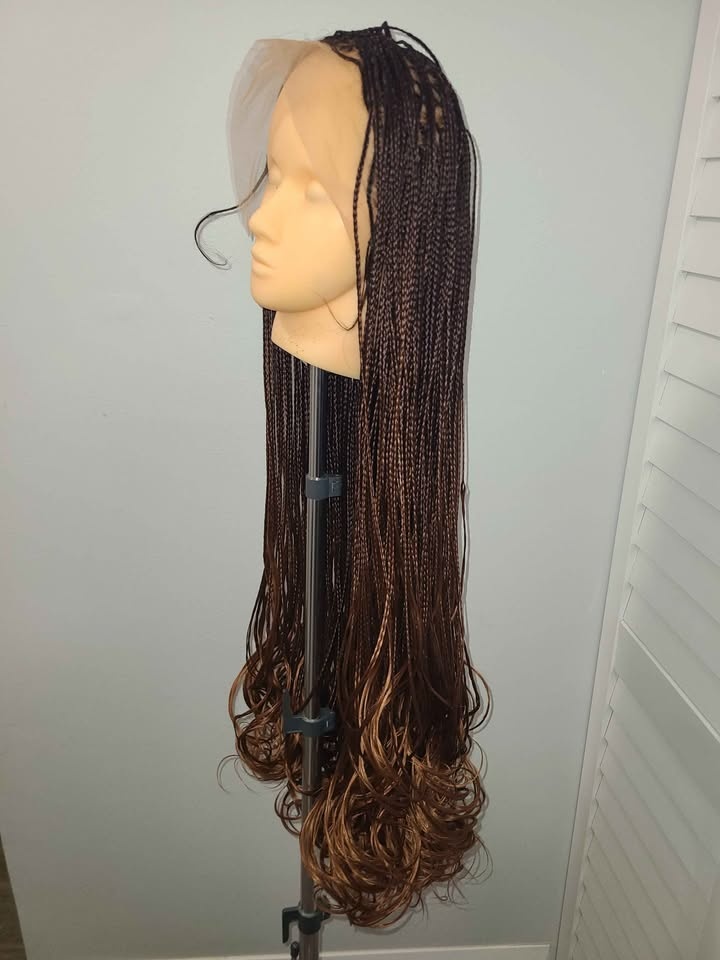 🇨🇦 Braided Natural long hair wig - size M - photo 4