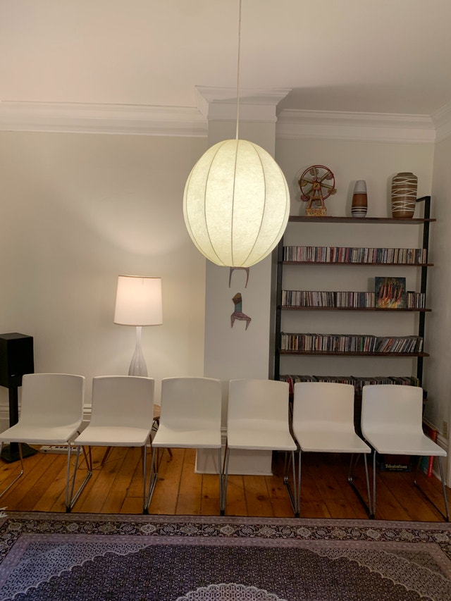 Six IKEA Bernhard Dining Chairs white leather - photo 2