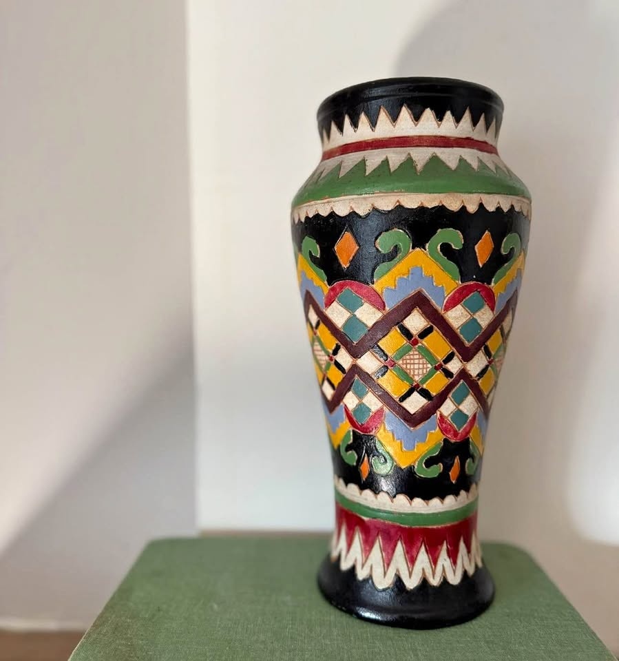 Vintage Mexican Vase | Mid-Century Boho Southwest Decor