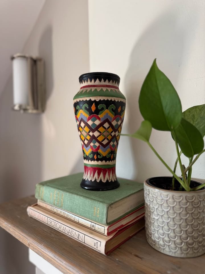 Vintage Mexican Vase | Mid-Century Boho Southwest Decor - photo 3
