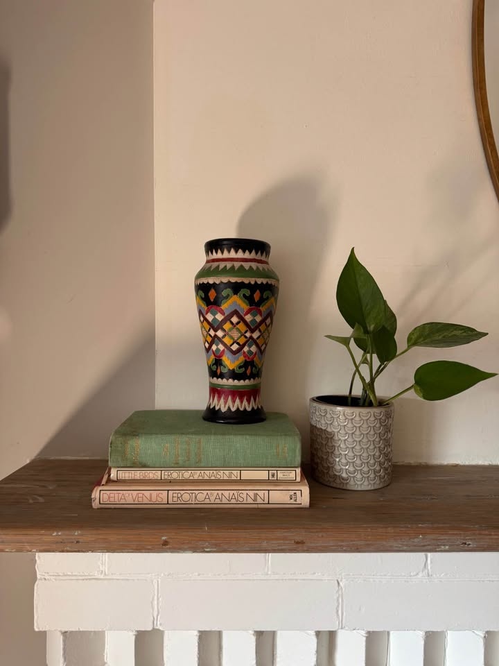 Vintage Mexican Vase | Mid-Century Boho Southwest Decor - photo 4