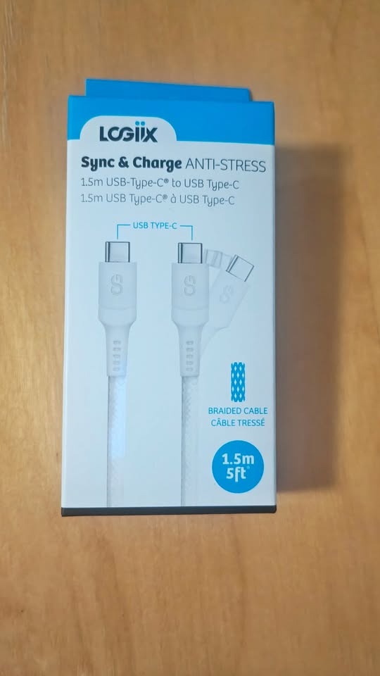 USB C to USB C 1.5m White Cable
